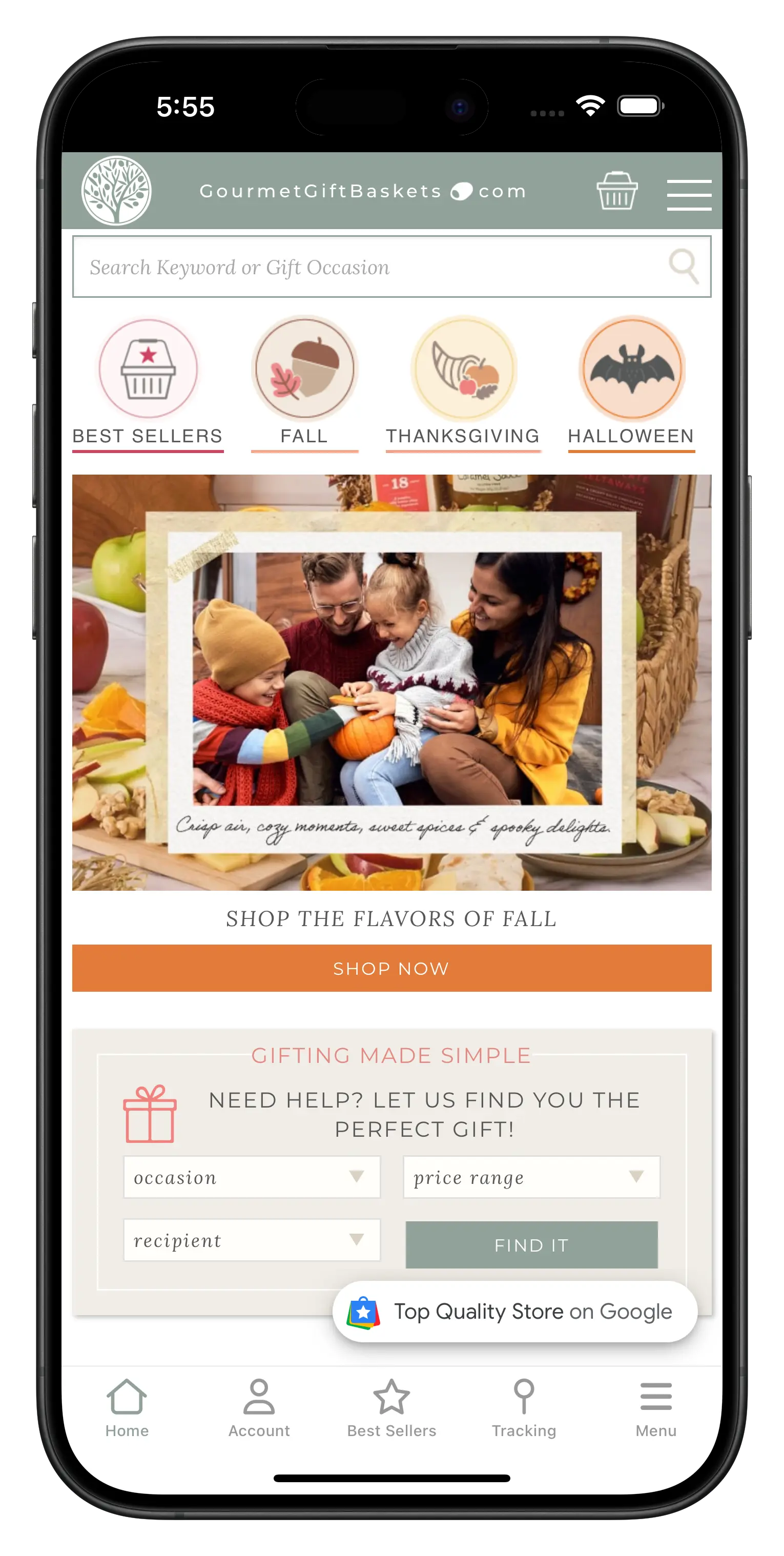 Gourmet Gift Baskets app preview