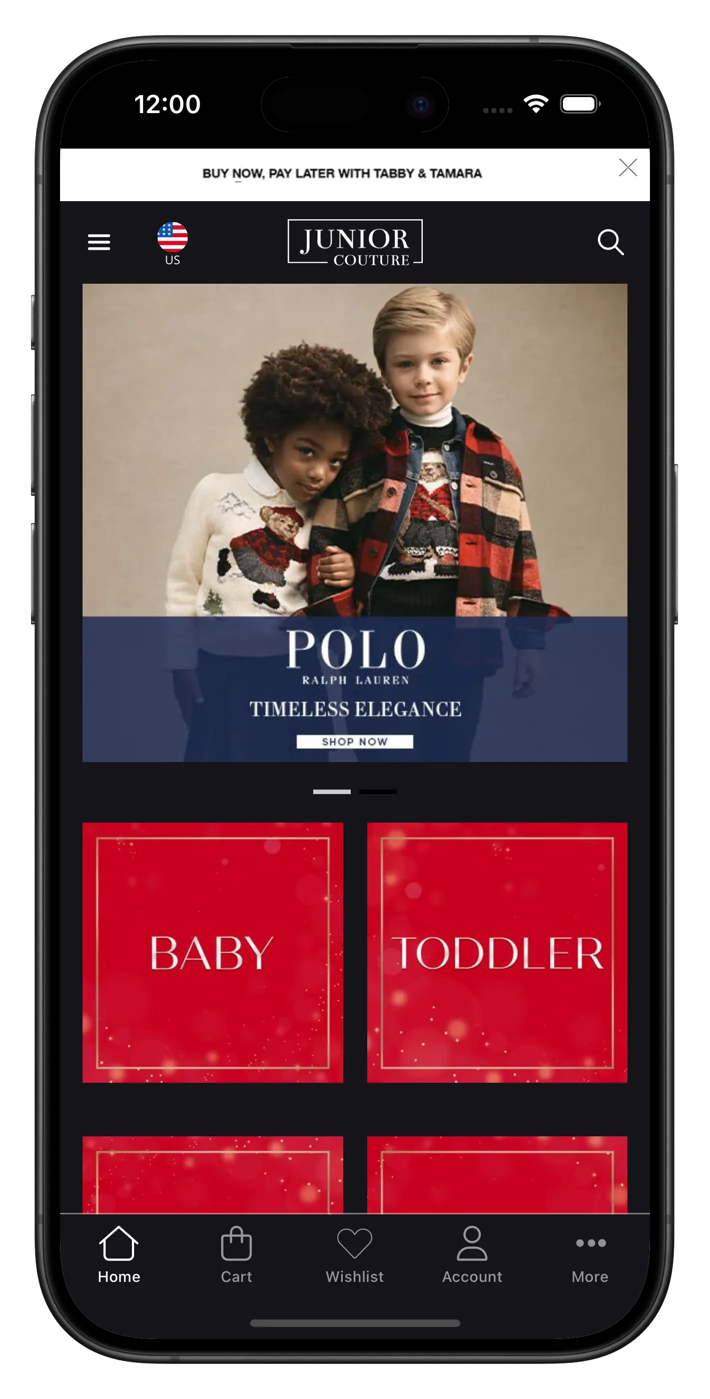 juniorcouture.com/en app screenshot