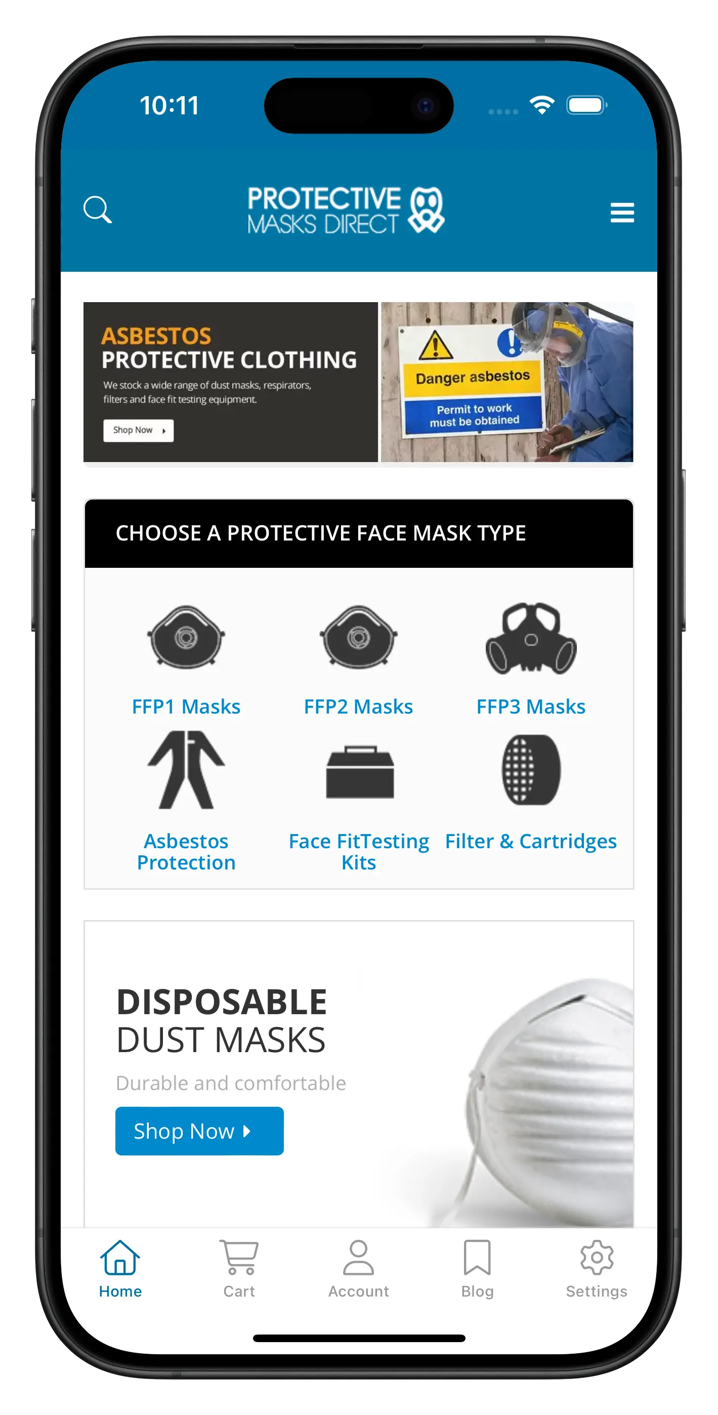 protectivemasksdirect.co.uk app screenshot