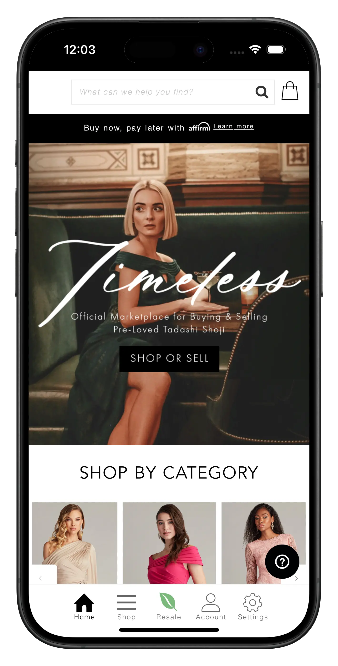 tadashishoji.com app screenshot